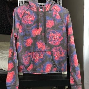 aeropostale cropped floral hoodie